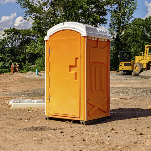 can i customize the exterior of the porta potties with my event logo or branding in French Lake